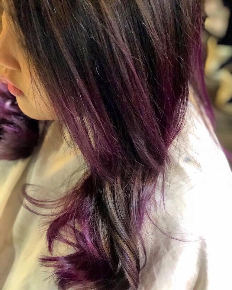 Hair Kiss  HK Hair Salon - Media Coverage reference: 紫紅色❌灰色